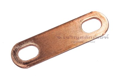 [E] บัสบาร์ ทองแดง 45x1.5x12 ขนาดรู 6x9 mm ระยะรู 30 mm