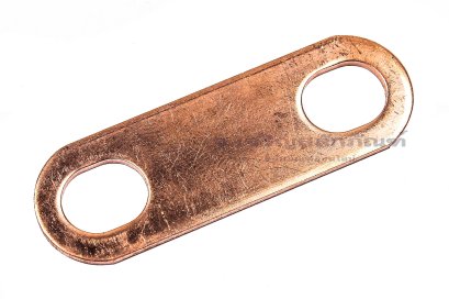 [E] บัสบาร์ ทองแดง 46x1.5x15 ขนาดรู 8x10 mm ระยะรู 30 mm