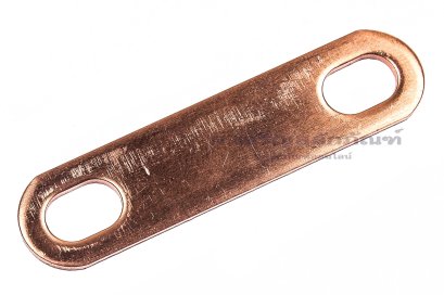 [E] บัสบาร์ ทองแดง 50x1.5x12 ขนาดรู 6x9 mm ระยะรู 35 mm