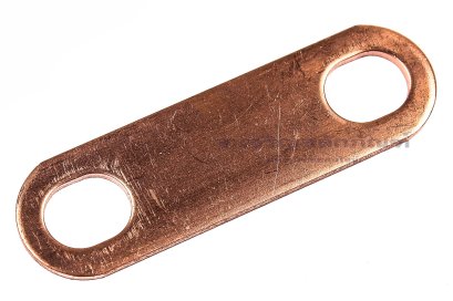 [E] บัสบาร์ ทองแดง 51x1.5x15 ขนาดรู 8x10 mm ระยะรู 35 mm