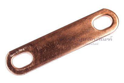 [E] บัสบาร์ ทองแดง 55x1.5x12 ขนาดรู 6x9 mm ระยะรู 40 mm