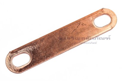 [E] บัสบาร์ ทองแดง 60x1.5x12 ขนาดรู 6x9 mm ระยะรู 45 mm