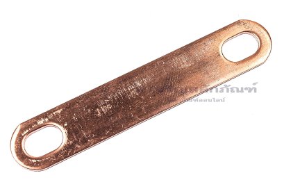 [E] บัสบาร์ ทองแดง 65x1.5x12 ขนาดรู 6x9 mm ระยะรู 50 mm