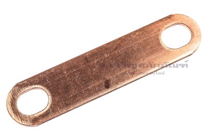 [E] บัสบาร์ ทองแดง66x1.5x15 ขนาดรู 8x10 mm ระยะรู 50 mm