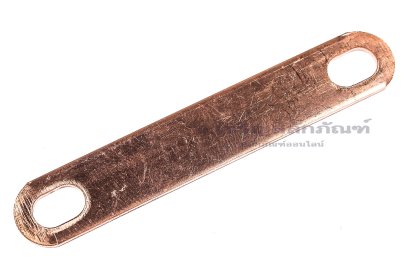 [E] บัสบาร์ ทองแดง 70x1.5x12 ขนาดรู 6x9 mm ระยะรู 55 mm