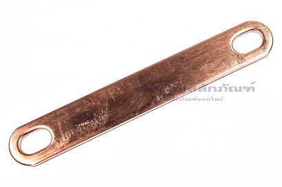 [E] บัสบาร์ ทองแดง 80x1.5x12 ขนาดรู 6x9 mm ระยะรู 65 mm