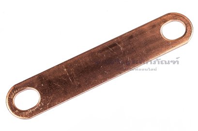 [E] บัสบาร์ ทองแดง 81x1.5x15 ขนาดรู 8x10 mm ระยะรู 65 mm