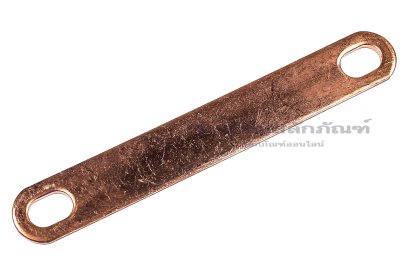 [E] บัสบาร์ ทองแดง 85x1.5x12 ขนาดรู 6x9 mm ระยะรู 70 mm