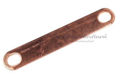 [E] บัสบาร์ ทองแดง 91x1.5x15 ขนาดรู 8x10 mm ระยะรู 75 mm