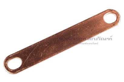 [E] บัสบาร์ ทองแดง 96x1.5x15 ขนาดรู 8x10 mm ระยะรู 80 mm