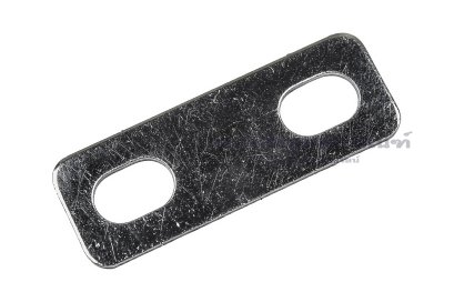 [E] บัสบาร์ ทองแดงชุบนิกเกิ้ล 42x1x15 ขนาดรู 6.5x10 mm ระยะรู 25 mm