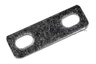 [E] บัสบาร์ ทองแดงชุบนิกเกิ้ล 45x1.5x15 ขนาดรู 6.5x10 mm ระยะรู 27 mm