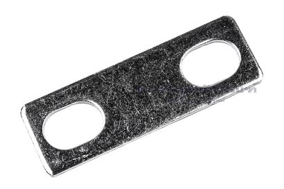 [E] บัสบาร์ ทองแดงชุบนิกเกิ้ล 47x1.5x16 ขนาดรู 8.5x12 mm ระยะรู 30 mm