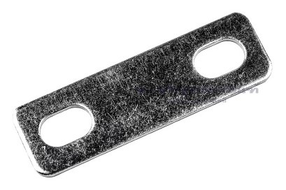 [E] บัสบาร์ ทองแดงชุบนิกเกิ้ล 48x1.5x15 ขนาดรู 6.5x10 mm ระยะรู 30 mm