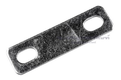 [E] บัสบาร์ ทองแดงชุบนิกเกิ้ล 53x1.5x16 ขนาดรู 6.5x10 mm ระยะรู 35 mm