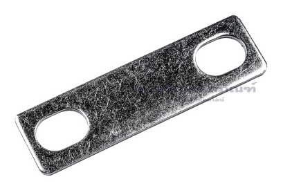 [E] บัสบาร์ ทองแดงชุบนิกเกิ้ล 57x1.5x16 ขนาดรู 8.5x12 mm ระยะรู 40 mm