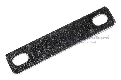 [E] บัสบาร์ ทองแดงชุบนิกเกิ้ล 74x1.5x15 ขนาดรู 6.5x10 mm ระยะรู 56 mm