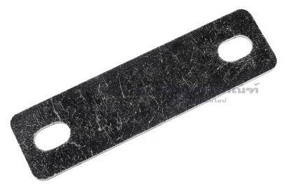 [E] บัสบาร์ ทองแดงชุบนิกเกิ้ล 74x1.5x20 ขนาดรู 6.5x10 mm ระยะรู 56 mm