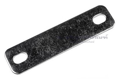 [E] บัสบาร์ ทองแดงชุบนิกเกิ้ล 81x1.5x20 ขนาดรู 6.5x10 mm ระยะรู 63 mm