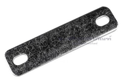 [E] บัสบาร์ ทองแดงชุบนิกเกิ้ล 81x2x20 ขนาดรู 6.5x10 mm ระยะรู 63 mm