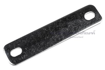 [E] บัสบาร์ ทองแดงชุบนิกเกิ้ล 90x2x20 ขนาดรู 6.5x10 mm ระยะรู 72 mm