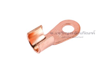 [E] หางปลาขั้วต่อแบต ทองแดง เกรดหนาพิเศษ OT-100A ความกว้างแกนล็อกสายไฟ 11.9 mm ยาว 11.7 mm รูยึด 8.4 mm