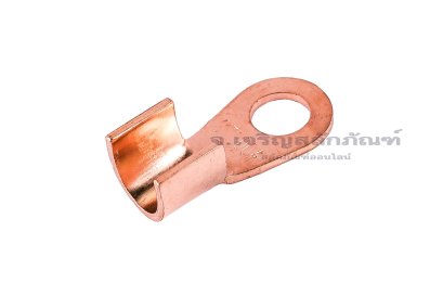 [E] หางปลาขั้วต่อแบต ทองแดง เกรดหนาพิเศษ OT-300A ความกว้างแกนล็อกสายไฟ 16.3 mm ยาว 16.6 mm รูยึด 13 mm