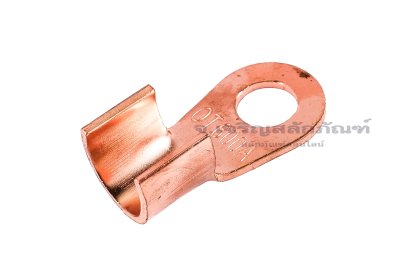 [E] หางปลาขั้วต่อแบต ทองแดง เกรดหนาพิเศษ OT-600A ความกว้างแกนล็อกสายไฟ 22.8 mm ยาว 21.9 mm รูยึด 16.5 mm