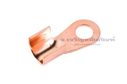 [E] หางปลาขั้วต่อแบต ทองแดง เกรดหนามาตรฐาน OT-200A ความกว้างแกนล็อกสายไฟ 13.7 mm ยาว 14.2 mm รูยึด 10.2 mm