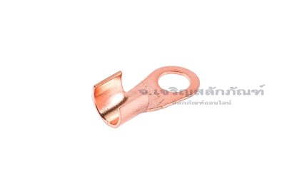 [E] หางปลาขั้วต่อแบต ทองแดง เกรดหนามาตรฐาน OT-20A ความกว้างแกนล็อกสายไฟ 7 mm ยาว 7 mm รูยึด 6.3 mm