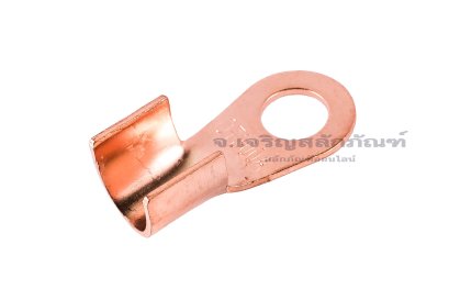 [E] หางปลาขั้วต่อแบต ทองแดง เกรดหนามาตรฐาน OT-300A ความกว้างแกนล็อกสายไฟ 16 mm ยาว 16.8 mm รูยึด 12.8 mm