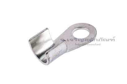 [E] หางปลาขั้วต่อแบต ทองแดงชุบดีบุก เกรดหนาพิเศษ OT-600A ความกว้างแกนล็อกสายไฟ 21.3 mm ยาว 22.9 mm รูยึด 16.2 mm