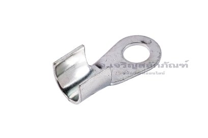 [E] หางปลาขั้วต่อแบต ทองแดงชุบดีบุก เกรดหนามาตรฐาน OT-200A ความกว้างแกนล็อกสายไฟ 13.7 mm ยาว 14.2 mm รูยึด 10.3 mm