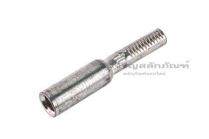 [E] หางปลาเสียบเบรกเกอร์ รุ่นแกนเสียบยาว ทองแดงชุบดีบุก DTA-10 รูใส่สายไฟกว้าง 5.2 mm ยาว&nbsp;16 mm แกนเสียบยาว 18.7 mm