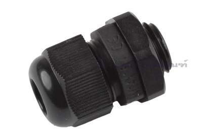 [E] เคเบิ้ลแกลนด์ Cable Gland พลาสติกไนล่อนกันน้ำ สีดำ M14x1.50 รูล็อกสายไฟ 9 mm