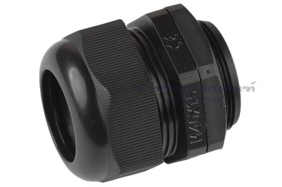 [E] เคเบิ้ลแกลนด์ Cable Gland พลาสติกไนล่อนกันน้ำ สีดำ M40x1.50 รูล็อกสายไฟ 33.5 mm