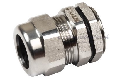 [E] เคเบิ้ลแกลนด์ Cable Gland สแตนเลส 304 กันน้ำ M22x1.50(10-14) รูล็อกสายไฟ 15.1 mm