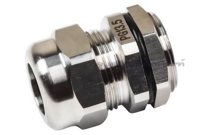 [E] เคเบิ้ลแกลนด์ Cable Gland สแตนเลส 304 กันน้ำ PG13.5(6-12) รูล็อกสายไฟ 13.3 mm