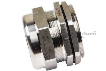 [E] เคเบิ้ลแกลนด์ Cable Gland สแตนเลส 304 กันน้ำ PG42(32-38) รูล็อกสายไฟ 40 mm