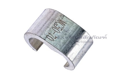 [E] แคลมป์เชื่อมต่อสายไฟ รูปตัว M ทองแดงเคลือบดีบุก MC 50-70 ความกว้างในแคลมป์สำหรับใส่สายไฟวงใหญ่ 15 mm วงเล็ก 10 mm ความยาว 20 mm