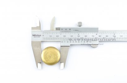 ตาน้ำทองเหลือง-ฝาอุดปิด ตราหัวสิงห์ ขนาด 26x11.3