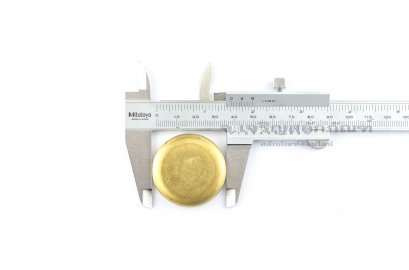 ตาน้ำทองเหลือง-ฝาอุดปิด ตราหัวสิงห์ ขนาด 38x11.3