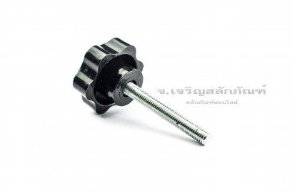 น็อตมือหมุนดอกไม้ (Star Grip Knob Bolt) ขนาด M10x80 ความโตหัว 48 mm