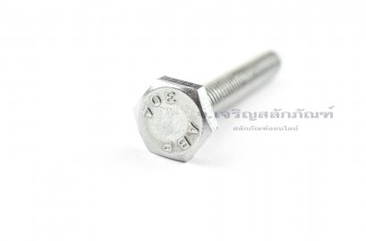 น็อตหัวเหลี่ยมสแตนเลส Stainless Steel Hex Bolt 3/8&quot;x2.1/2&quot; 