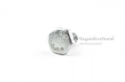 น็อตหัวเหลี่ยมสแตนเลส Stainless Steel Hex Bolt 3/8&quot;x3/4&quot;