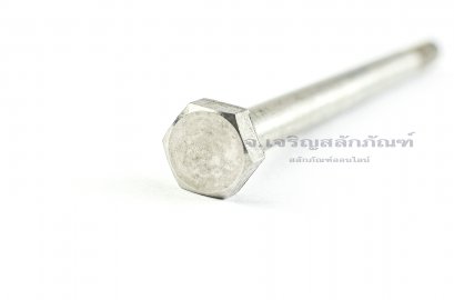 น็อตหัวเหลี่ยมสแตนเลส Stainless Steel Hex Bolt 5/16"x5"  เกลียวไม่ตลอด