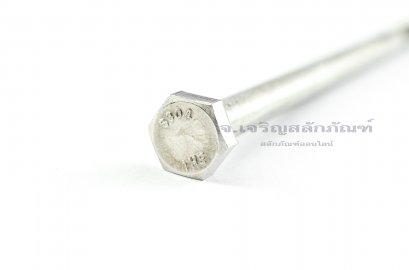 น็อตหัวเหลี่ยมสแตนเลส Stainless Steel Hex Bolt 5/16"x6"  เกลียวไม่ตลอด