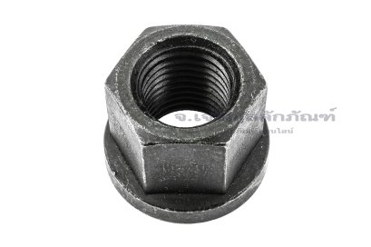 หัวน็อตติดจานทรงสูง-หัวน็อตติดแหวนหนาเหล็กดำ (Flange Hex Nut Carbon Steel, High Type) M22x2.5 เกรด 10.9 (เบอร์ 32 สูง 31 กว้าง 40)