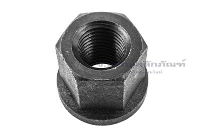 หัวน็อตติดจานทรงสูง-หัวน็อตติดแหวนหนาเหล็กดำ (Flange Hex Nut Carbon Steel, High Type) M30x3.5 เกรด 10.9 (เบอร์ 45 สูง 48 กว้าง 57)