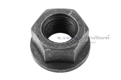 หัวน็อตติดจานทรงสูง-หัวน็อตติดแหวนหนาเหล็กดำ (Flange Hex Nut Carbon Steel, High Type) M30x3.5 เกรด 10.9 (เบอร์ 46 สูง 31 กว้าง 58)